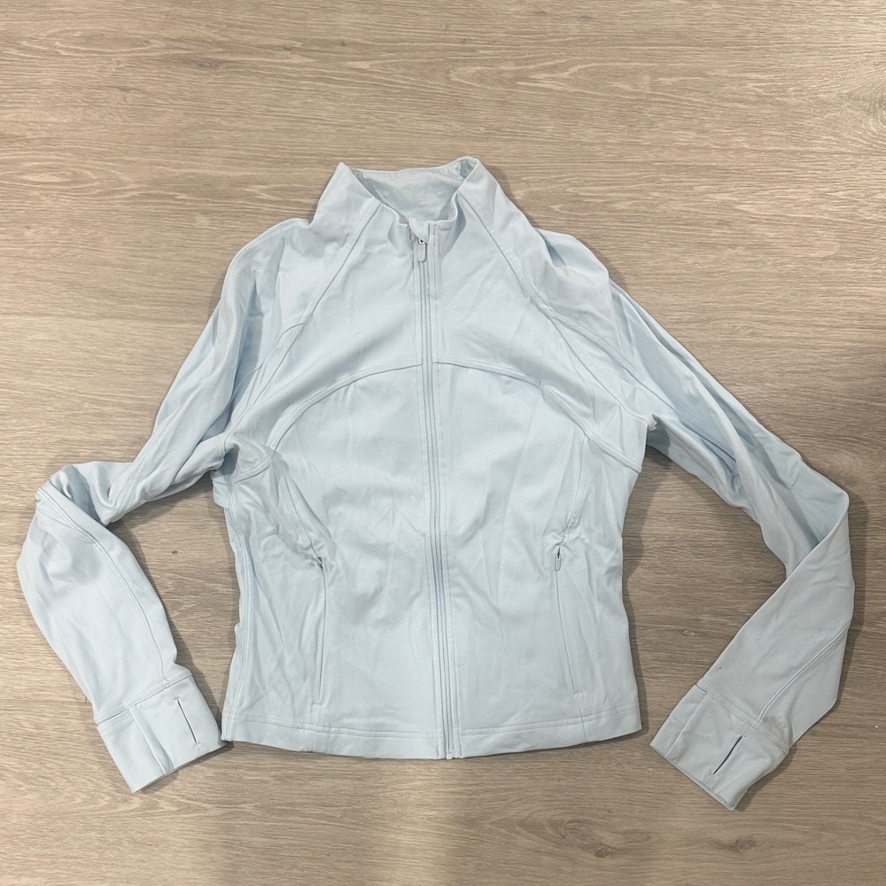 lululemon athletica Pale Blue Zip-Up Bomber Jacket - 10